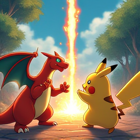 Electric Duel: Pikachu vs. Charizard