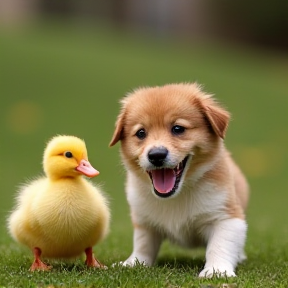 Dog and Duck