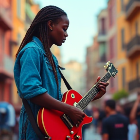 Toca la guitarra Alan Moisés 