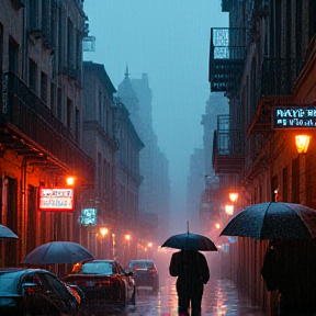 南方城市的雨