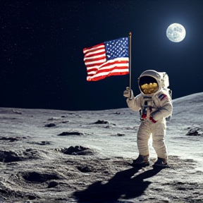 The first man on the moon