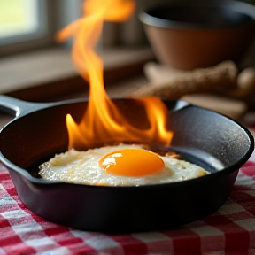 La cuisson d'un oeuf