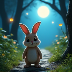 The Brave Little Bunny and the Big, Dark Forest