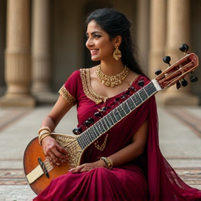 Maroon saree