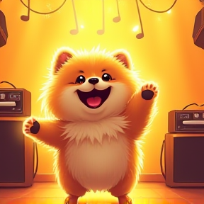 Bouncing Pomeranian