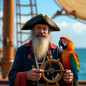 Pirate Parrots Hoist the Flag