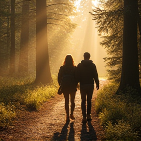 Caminamos juntos bajo el sol,