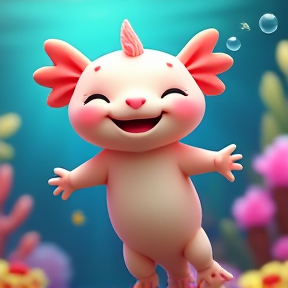 smiling axolotl