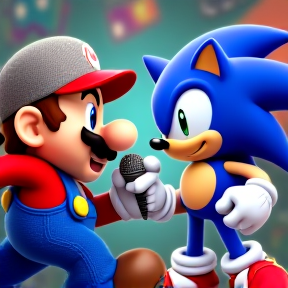 Sonic vs Mario batalla de rap Round 2