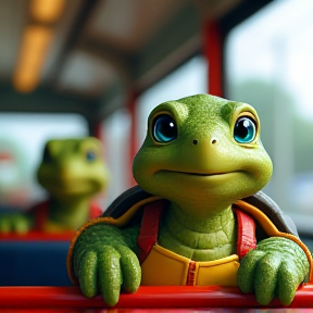 turtles on th bus