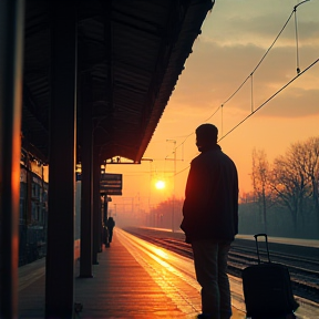 Manfred am Bahnhof