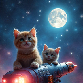 Kitties on the Moon