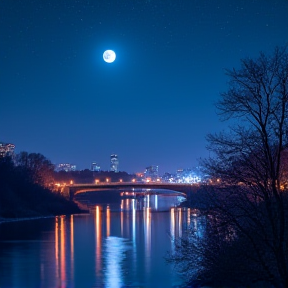 noche de luz de luna