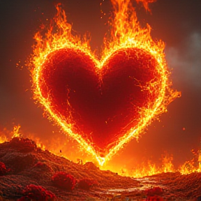 cuore in fiamme