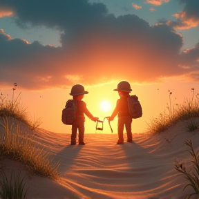 Tiny Explorers in the Sands of Time