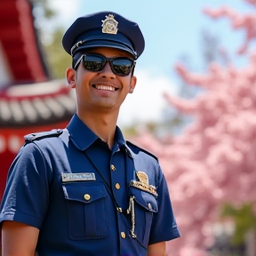 Police Blonde Anime Girl ponytail