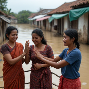 Bencana Banjir Melanda Perkampungan