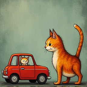 The Cat on the Car