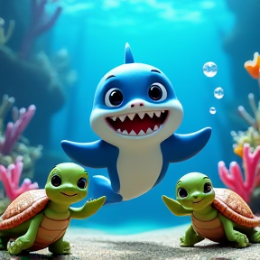 Baby Shark and a Tiny Turtle's Big Adventure