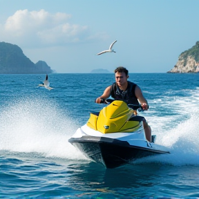 Sébastien sur son jet ski