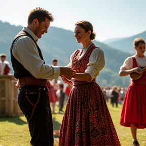 Sonnige Berge, Tanz im Wind