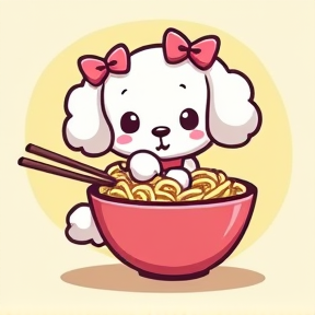 Poodle in the Noodles