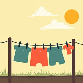 Wishy-washy Put your washing on the line 