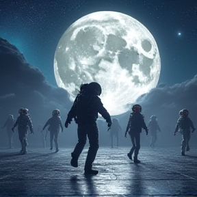 Bailando en la Luna