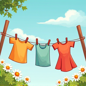 Wishy-washy Put your washing on the line 