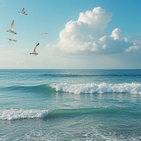 Paper boat on the endless sea 