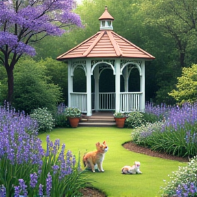 Virginia Bluebells and Kittens