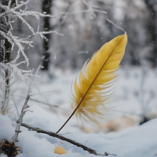 Yellow Ink in the snow.