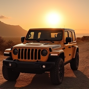 Girl with a Jeep