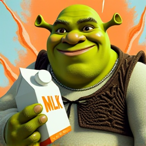 Shrek Drinkt Melk