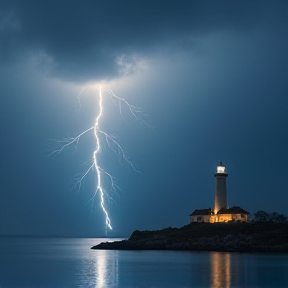 Som stormen blåser över havet