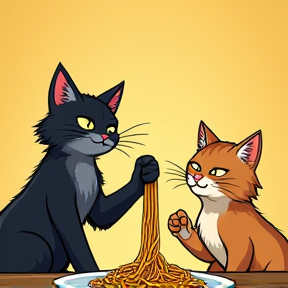 Even Cats Love Spaghetti