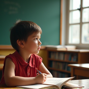 L'enfant au fond de la classe