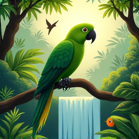 Green parrot 