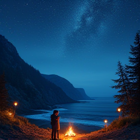 U and me under the stars