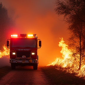 Schwarzes Herz im Feuer