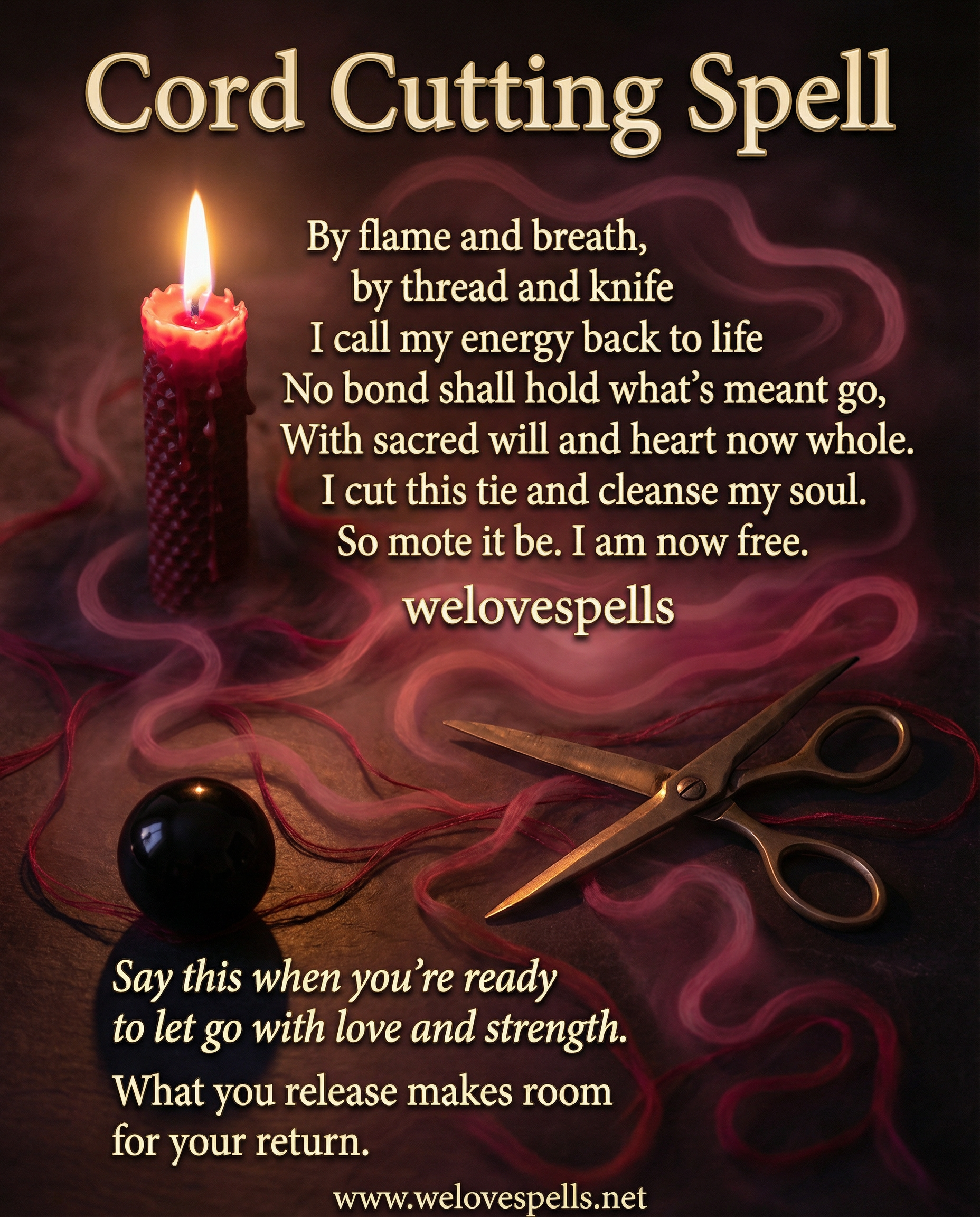 Cord Cutting Spell to Release Negative Energy Ritual