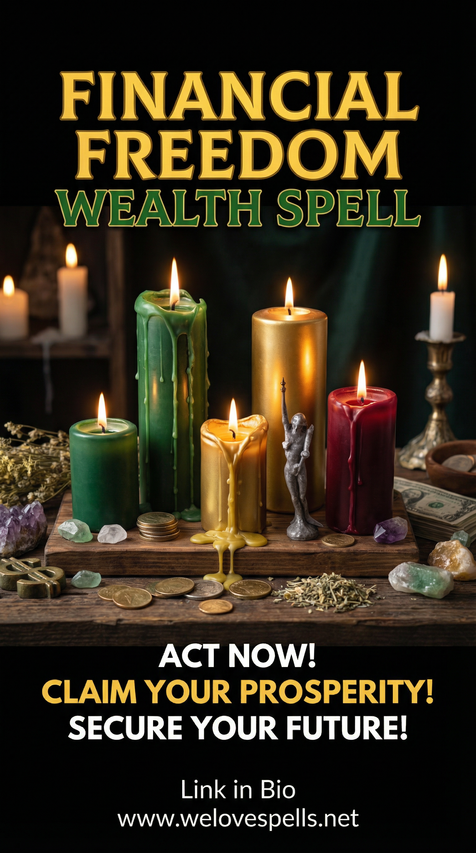 Manifest Wealth and Success Spell Image