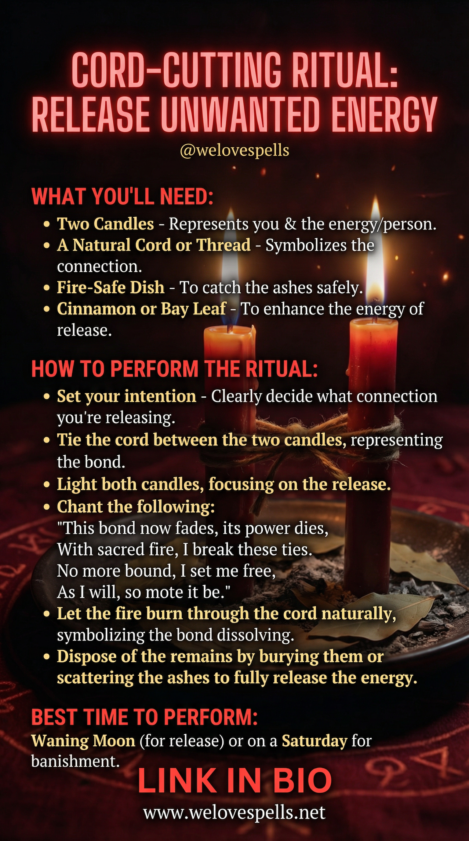 Cord Cutting Tools and Fire Ritual Setup