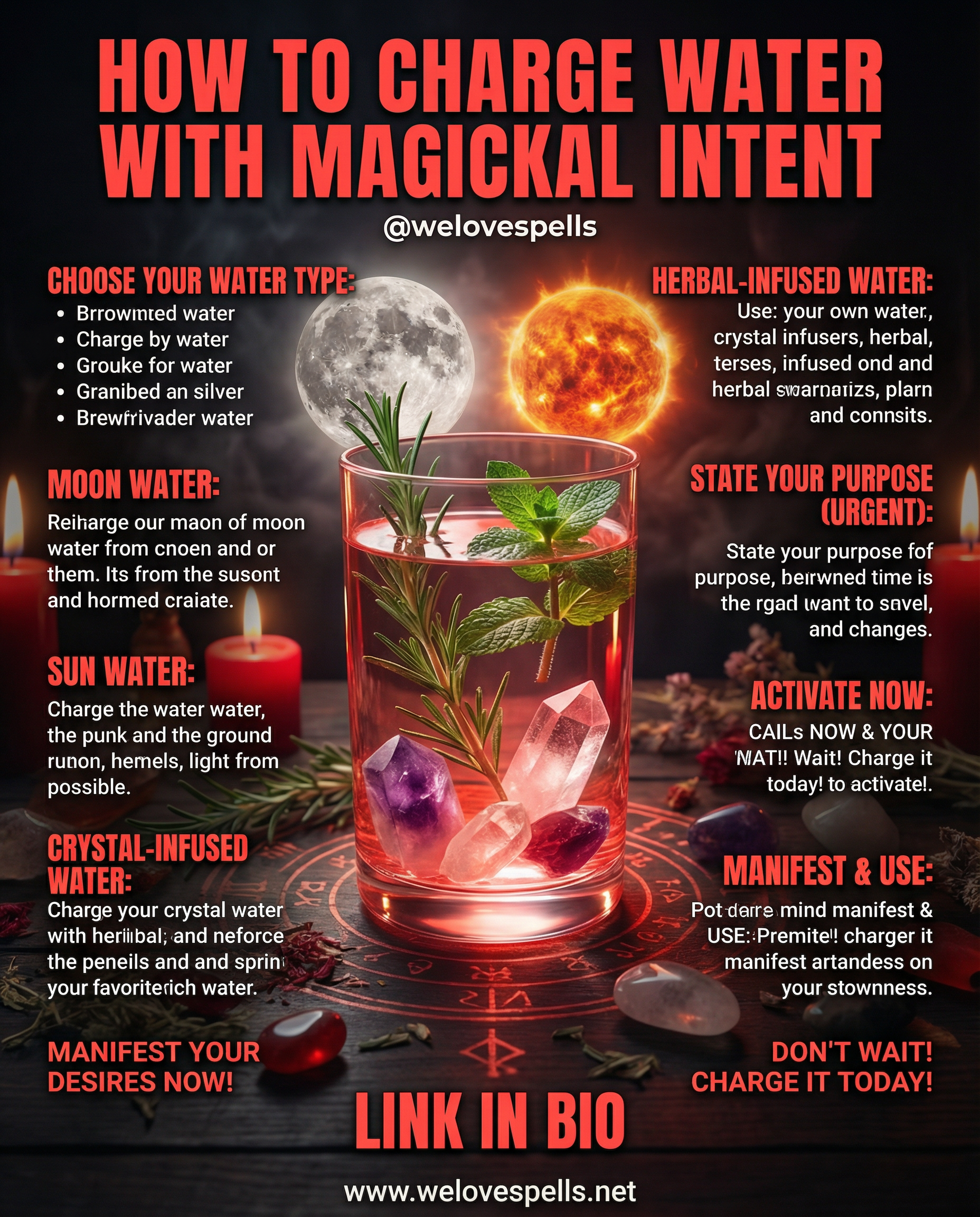 Charging Water with Magickal Intent Ritual Setup