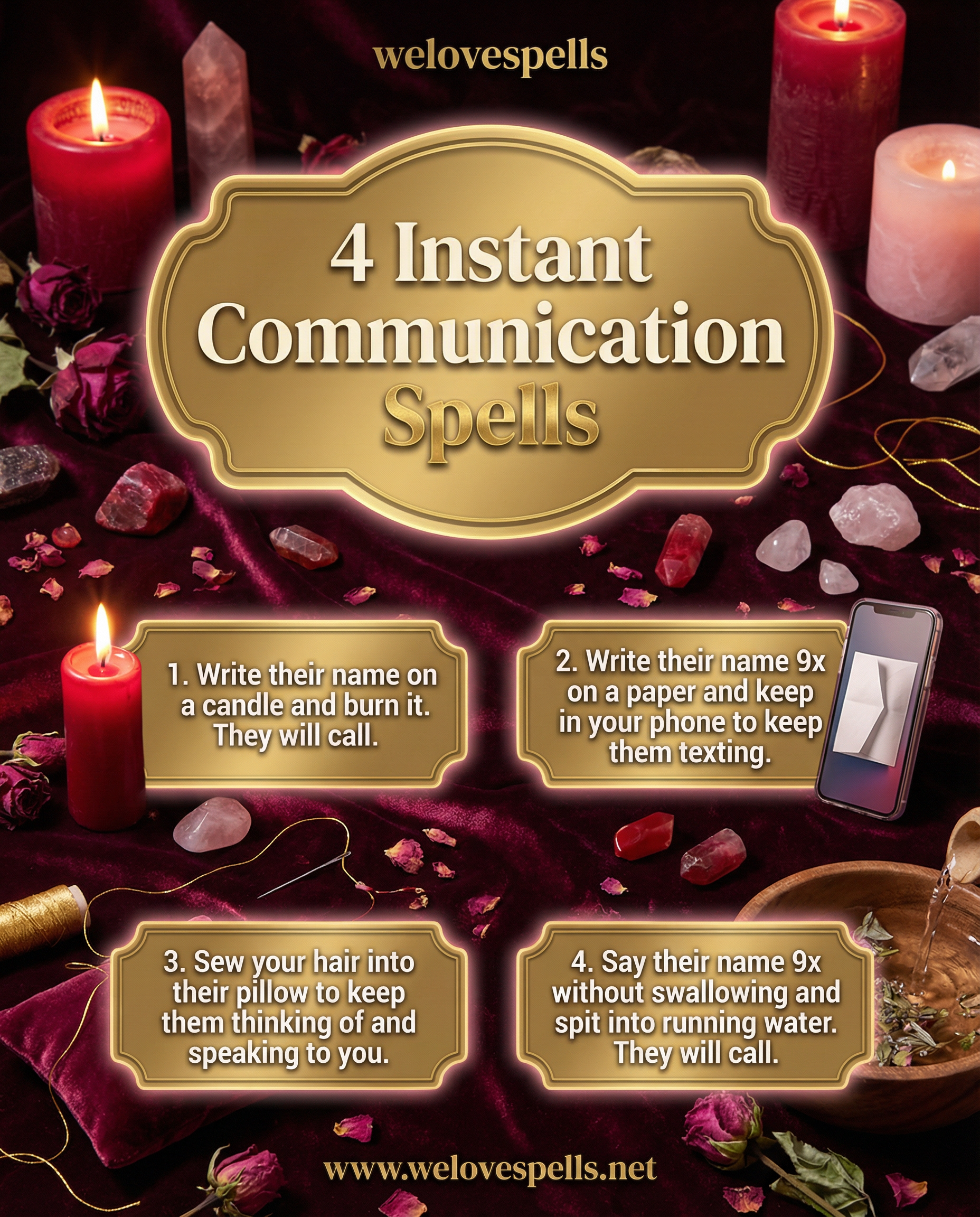 Hoodoo Communication Spell Candle Ritual Setup