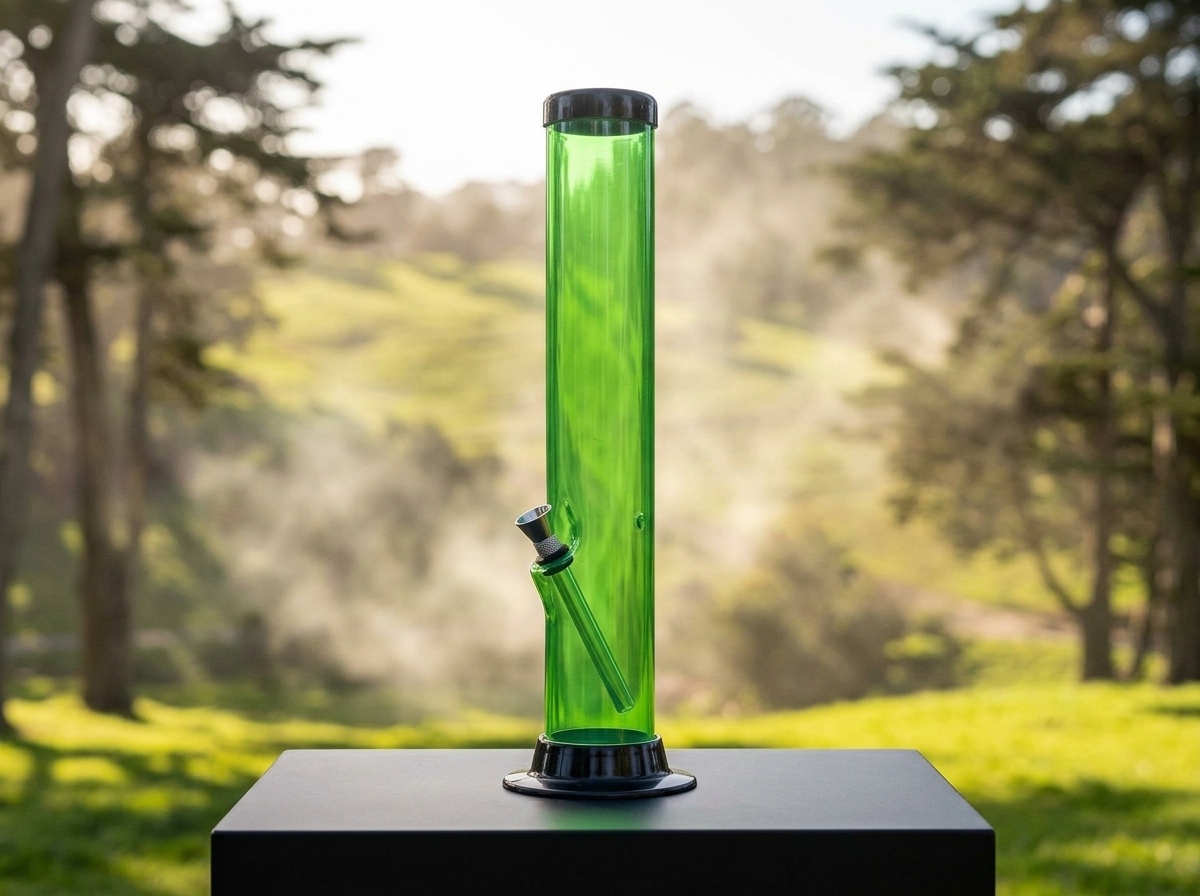 Straight tube acrylic bong 6 9 12 15 inch multiple colors