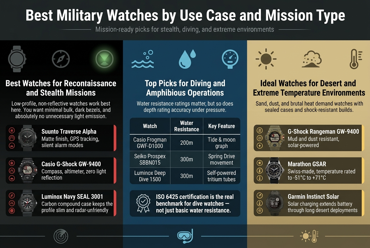 Best Military Watches by Use Case and Mission Type