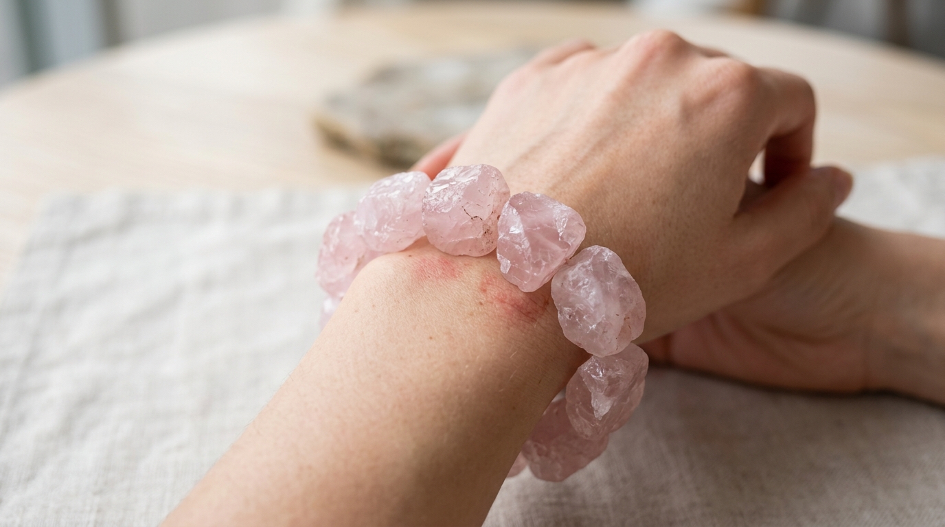 Wearing Rose Quartz: Side Effects and Skin Safety
