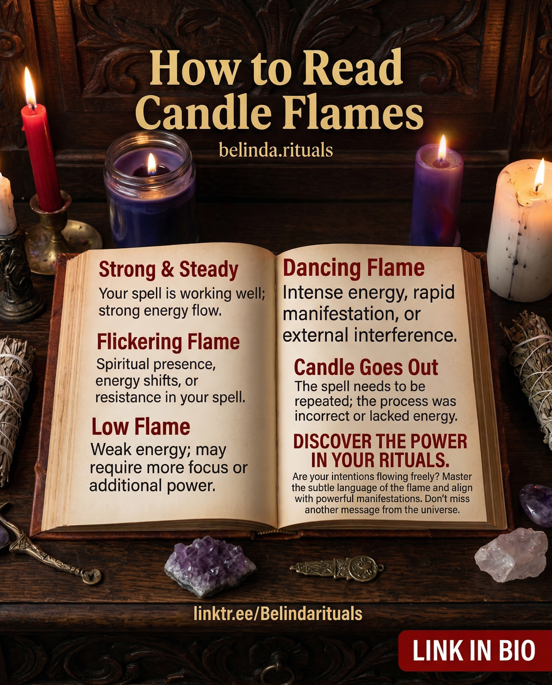 Candle flame meaning mystical altar
