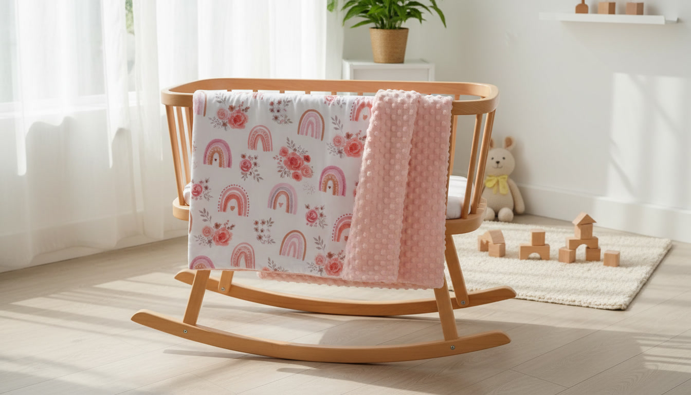 2-Layer Warm Baby Quilt – Soft & Cozy Swaddle Wrap Blanket for Newborns in an appropriate real-world setting